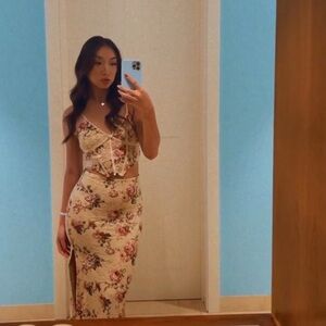 Tiger Mist Floral Tank & Maxi Skirt Set